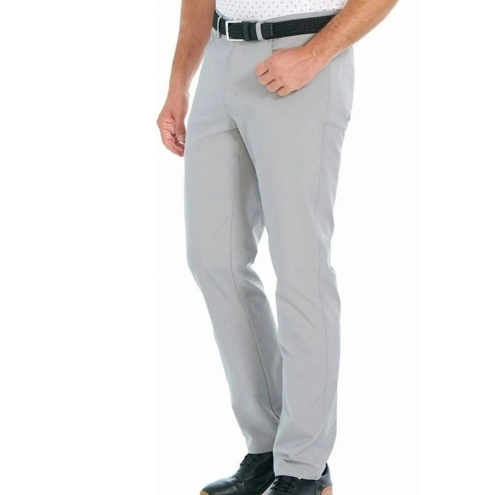 Greg Norman Collection Men's Light Gray Ultimate 5 Pocket Pants